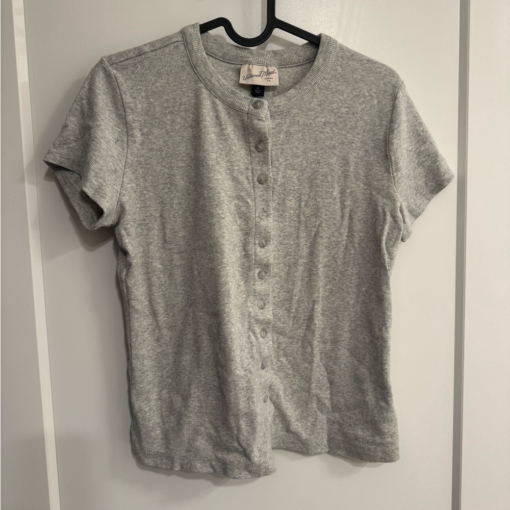 Universal Thread Heather Gray Henley Top